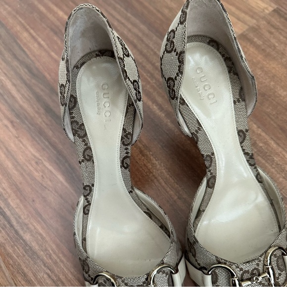 Vintage Gucci Horsebit Monogram Printed Heels - Picture 7 of 8